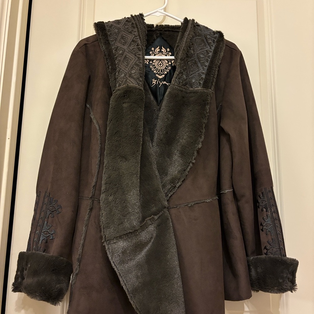 Elegant Brown Faux Fur Women's Teddy Jacket